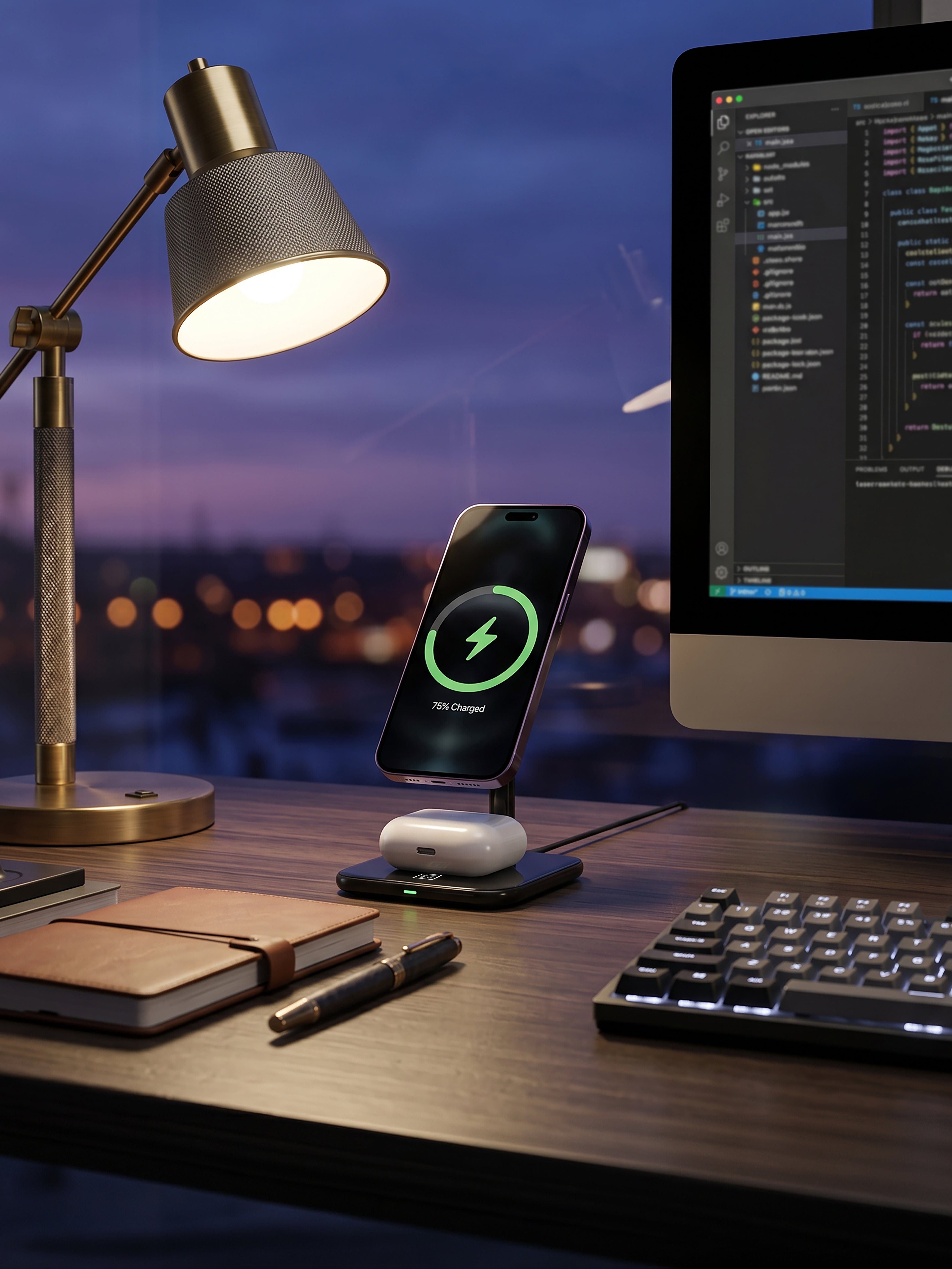 2-in-1 Wireless Desktop Charger