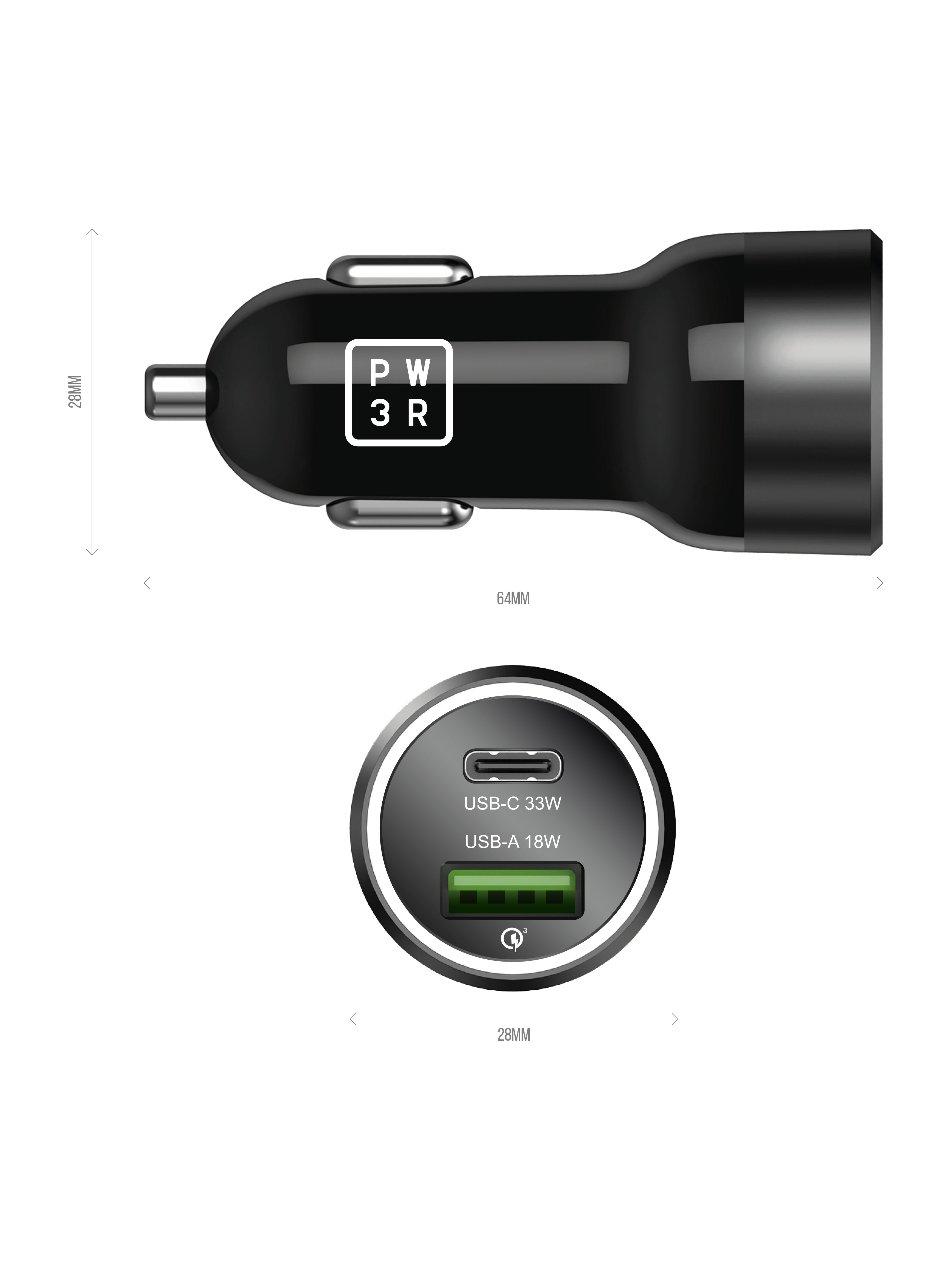 Dual port car charger