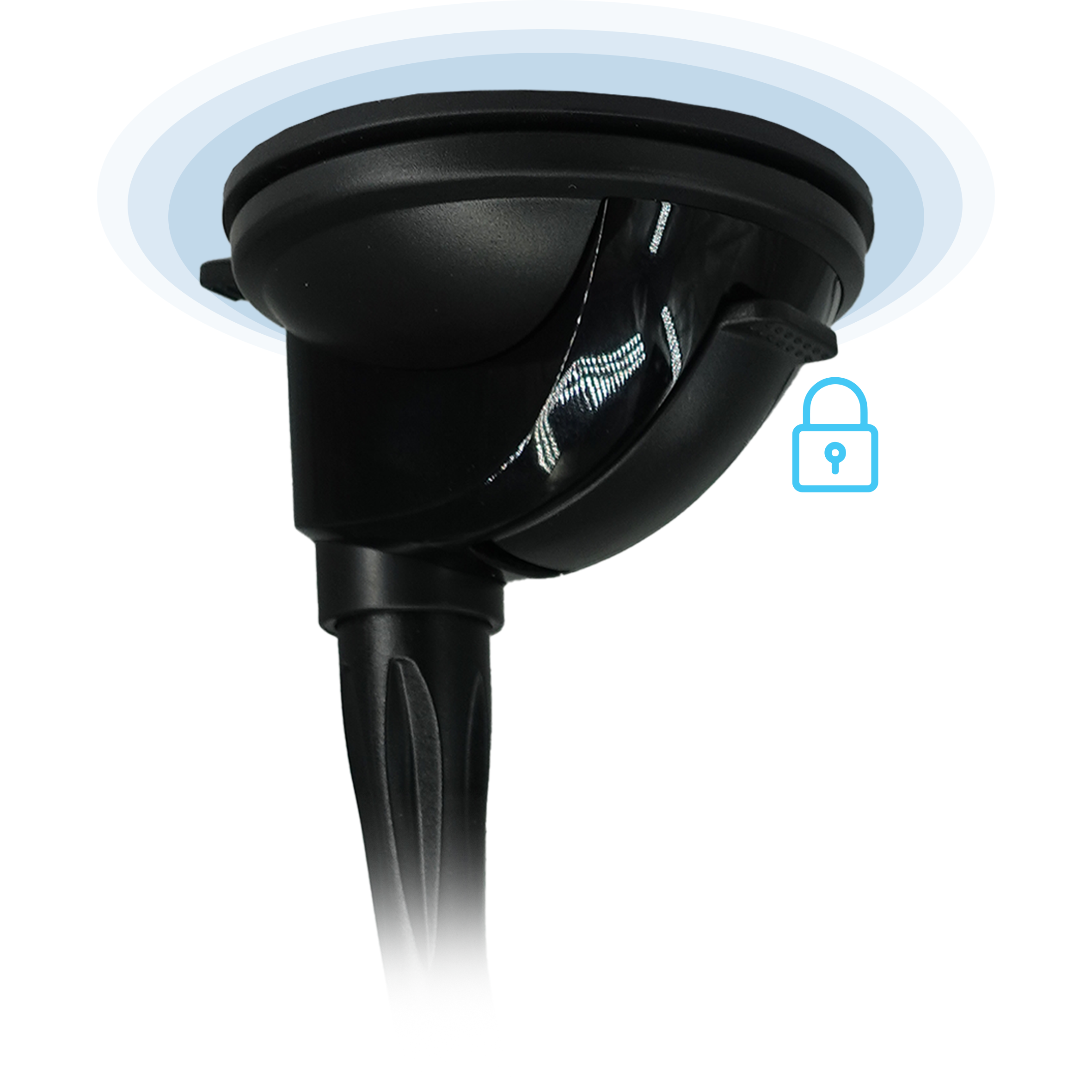 Suction cup with locking system