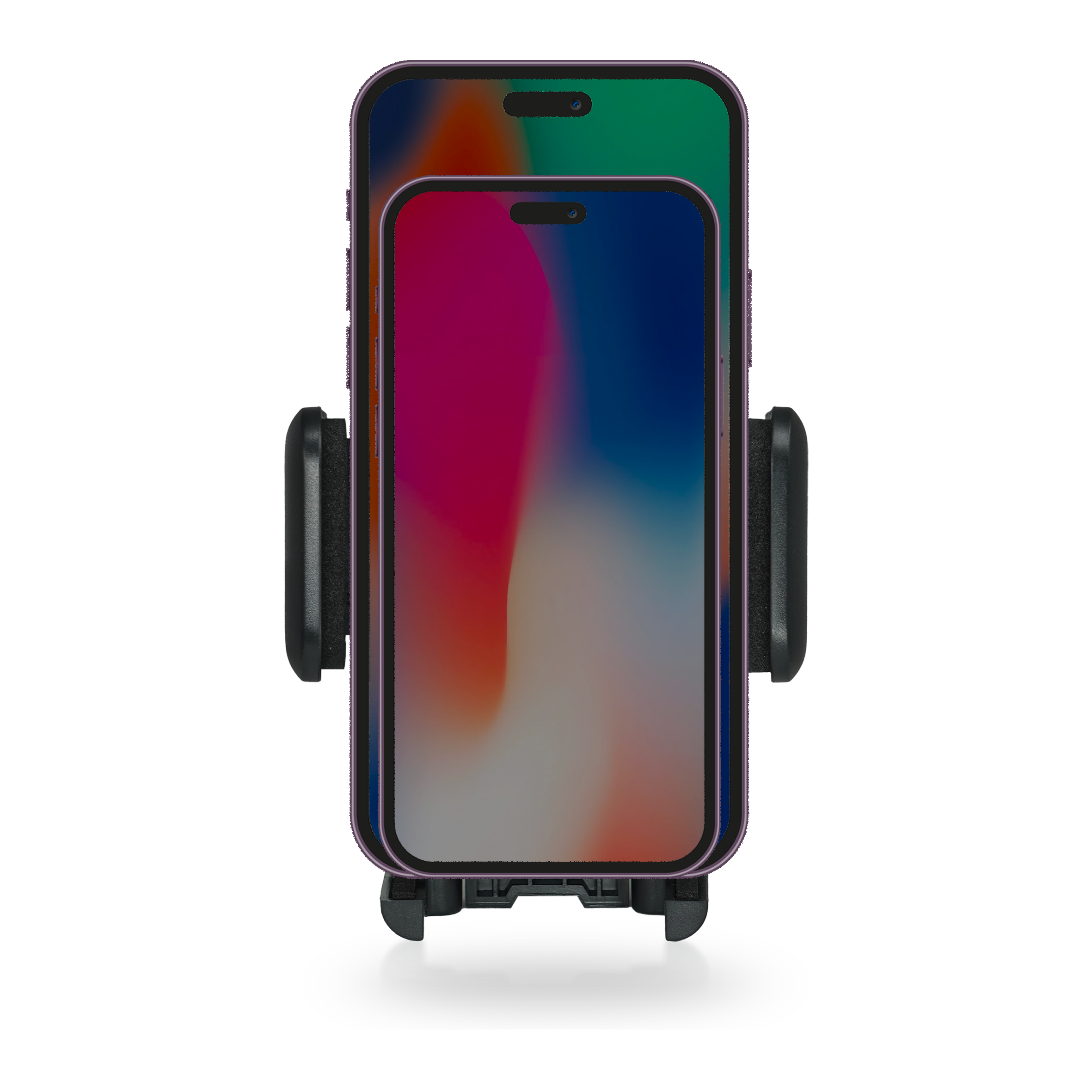 Supports standard and plus sized phones